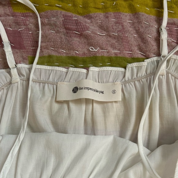 Impeccable Pig Boutique Ruffle Cropped Tank/Blouse - Picture 2 of 2